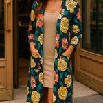 LuLaRoe  Floral Duster Long Cardigan Maxi Boho Vibrant Statement Vaca Artsy Indie Photo 1
