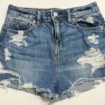 American Eagle Outfitters • Comfort Stretch Destructed Mom Shorts Photo 0