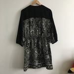 Ecote Urban Outfitters Sheath Dress Long Sleeve Floral Black V Neck Wome… Photo 3