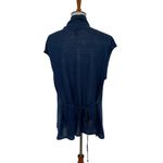 Tommy Bahama  Cardigan Large Blue Sleeveless Open Front Tie Back Photo 2