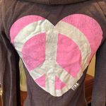 PINK - Victoria's Secret PINK Victoria Secret Brown Zip Knit Hoodie Photo 4