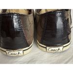 Coach Keeley Khaki Signature C Jacquard Logo Sneakers Slip On Shoes Size 7.5 B Photo 7