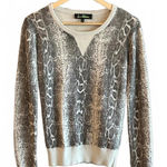 Sam Edelman  Women's Sweater Size Small Snake Skin Print Long Sleeve Bohochic Photo 0