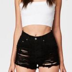 Carmar Denim Black Distressed Shorts Photo 0