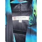 Evan Picone Dress Black W/ Green Floral V Neck Tank Top MIDI Size 8 Photo 2