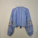 Veronica Beard  Rivoli Embroidered Tassel Tie Cropped Jacket Photo 7