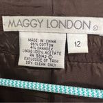 Maggy London Vintage Open Front Brown and White Blazer size 12 Photo 3