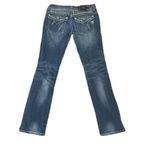 Miss Me  Jeans Straight Bling Rhinestone  Denim Distressed JE5002T18L Women's 29 Photo 8