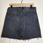 Everlane The Denim Skirt Black Wash Raw Hem A-Line Women's Size 30 Photo 2