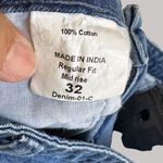 Dressberry Distressed Women's Cotton Denim Shorts 32 W/ Frayed Hem & Pockets Blue Photo 8