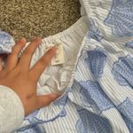 Princess Polly NEW Blue and White Striped Shell Print Two-Piece Skirt Top Cotton Set Photo 1