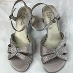 Metaphor  Silver Gray Strap Sandal with Rhinestones Photo 2