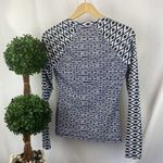 Sperry Blue & White Print 3 Piece Bikini & Long Sleeve Top Set S Photo 2