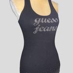 Guess Nwot!  jeans black racer back tank with silver bling bling Photo 1