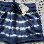 C&C California Athletic Shorts Blue and White Tie-Dye Photo 2