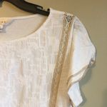 Kenar  small white and beige short sleeved top Photo 1