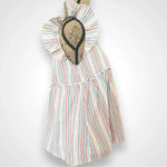 Vine & Love Women's Striped V-neck Flutter Sleeve Babydoll Top Small | EUC Photo 1