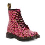 Dr. Martens 1460 Leopard Smooth Leather Lace Up Boots, Pink Size 8 New w/o Box Photo 0