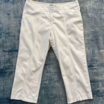 Cache White Denim Capri Size 8 Photo 0