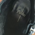 LINEA Paola black white wedge platform shoes size 7.5M Photo 4