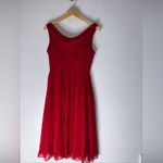 Moulinette Soeurs  Red Silk Chiffon Fit N Flare Sleeveless Dress‎ Size 2 Photo 1