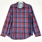 Outerknown  Blanket Shirt Womens Size Medium Large Plaid Button Heavy Shacket Photo 0