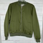 Everlane   Womens The E2 Bomber Jacket Olive Green Size Medium Full Zip Photo 2