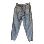 Vintage 80s no problem womens 26 small 11/12 fold over paper bag jeans acid wash Blue Photo 1