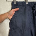 Gap 100% Lyocell Midnight Blue Pull On Drawstring Shorts, Sz Large Photo 3