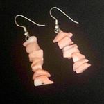 Handcrafted Coral Dangle Earrings Pink Photo 0