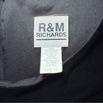 R & M Richards Vintage Maxi Dress Women Size 12 Black Velvet Whimsigoth Vamp Slit Photo 3