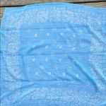 Blue Paisley Bandana by Collection Eighteen 24” x24” Photo 5