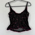 Victoria's Secret  Sexy‎ Little Things Corset Tank Top Black Butterfly Pink L Photo 2
