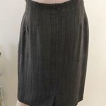 Marisa Minicucci Herringbone Pinstriped Wool Skirt 10 Photo 0