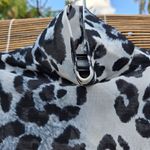 Reformation  Leopard Black White Long Sleeve Mesh Top XS Photo 2