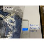 Pistola Women Charlie High Rise Straight Jeans 28 Raw Hem Button Fly Blue Denim Photo 9