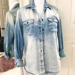 American Eagle AEO Light Wash Denim Shirt Photo 0