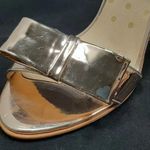 Loly in the Sky Rose Gold Block Heels Ankle Strap Bow & Heart ModCloth Size 7.5 Photo 7