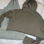 Gap Sage green sweat shirt cropped hoodie bundle set size S Photo 1