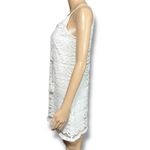 Lila Rose Lily Rose Womens Lace A Line Dress Mini Length V Neck Halter Top White Small Photo 3