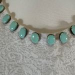 White lace dress with turquoise necklace size medium Photo 2