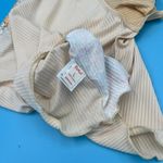 Romwe  Spring Floral Ruffle Block Pattern Tan Creme Tee Women's Size L Summer Photo 4