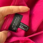 Adrianna Papell  Stretch Satin Halter Gown Hot Pink 10 Photo 3