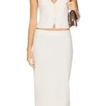 ALL THE WAYS Zephyra Skirt in Ivory Large New Womens Maxi Long White Photo 0