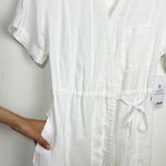 Athleta  Playa Wrap Linen Dress Size 0 White Calla Lily NEW Photo 7