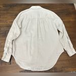 Trina Turk Out of the office Unwind 100% Linen Shirt Size M Flax Beige Color Photo 2