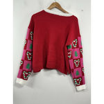 Womans New Blizzard Bay Christmas Pullover Sweater Large Multicolor Red Photo 1