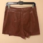 Iris Vegan Brown Leather Skort Women’s Size M Photo 2