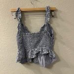Lush Clothing Lush‎ Womens Blue White Pinstriped Sleeveless Crop Top Size M Photo 1