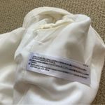 ZARA Cropped White Blazer Short Sleeve Jacket Size Small Cotton Blend FLAWS Photo 9